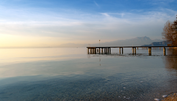 Lago di Garda in inverno